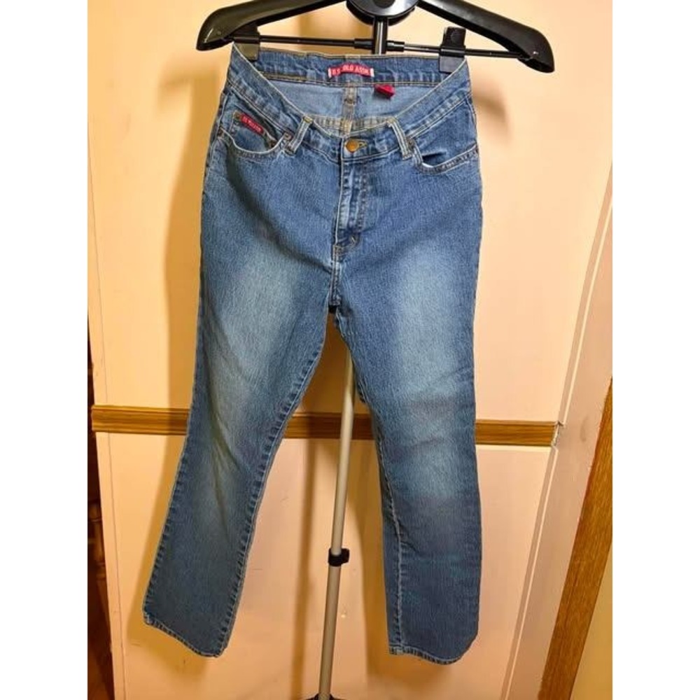 US Polo Assn Womens Straight Leg‎ Blue Jeans Size 10 Medium Wash L-649